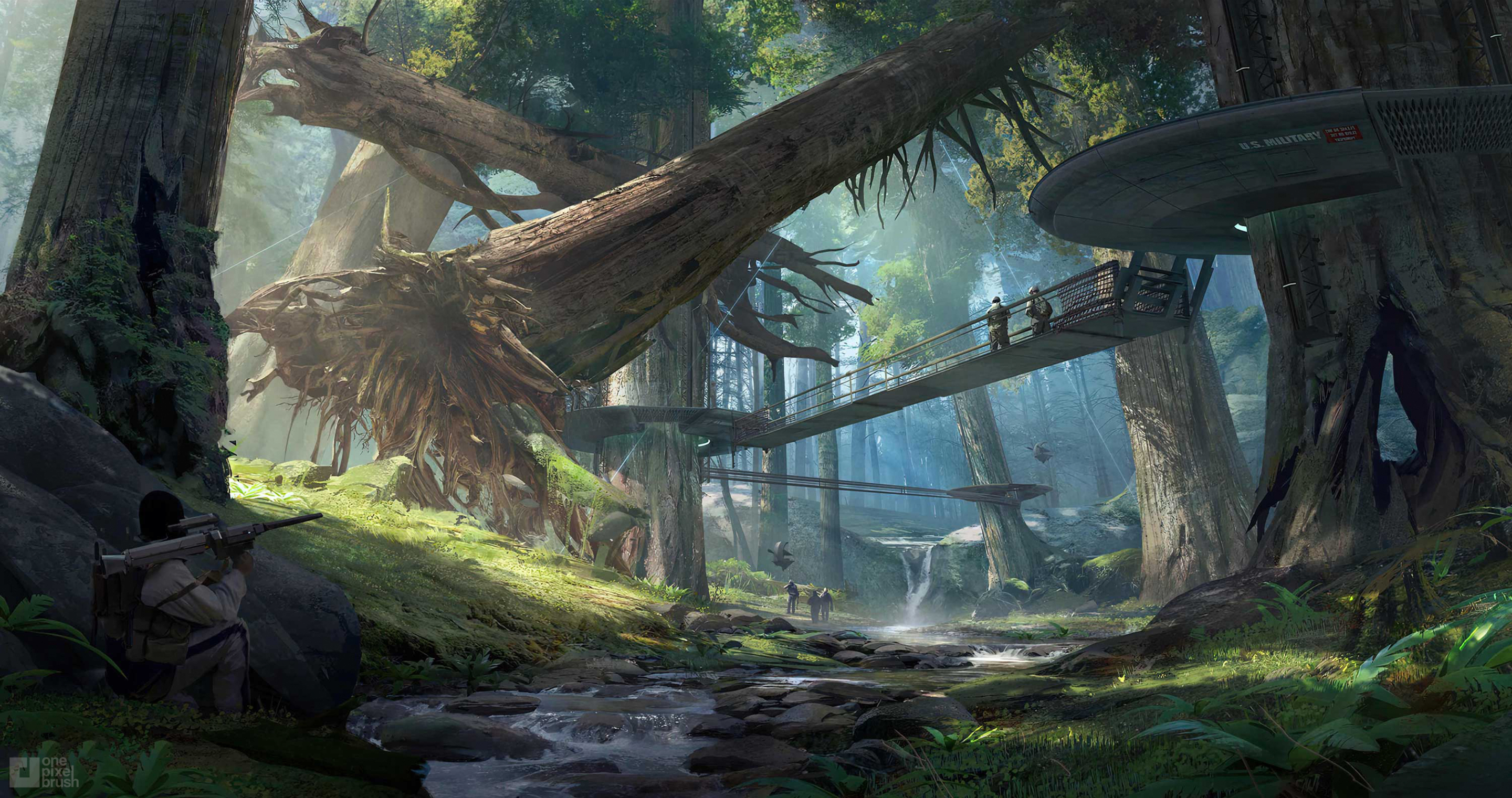 jungle lawbreakers video game concept art environment