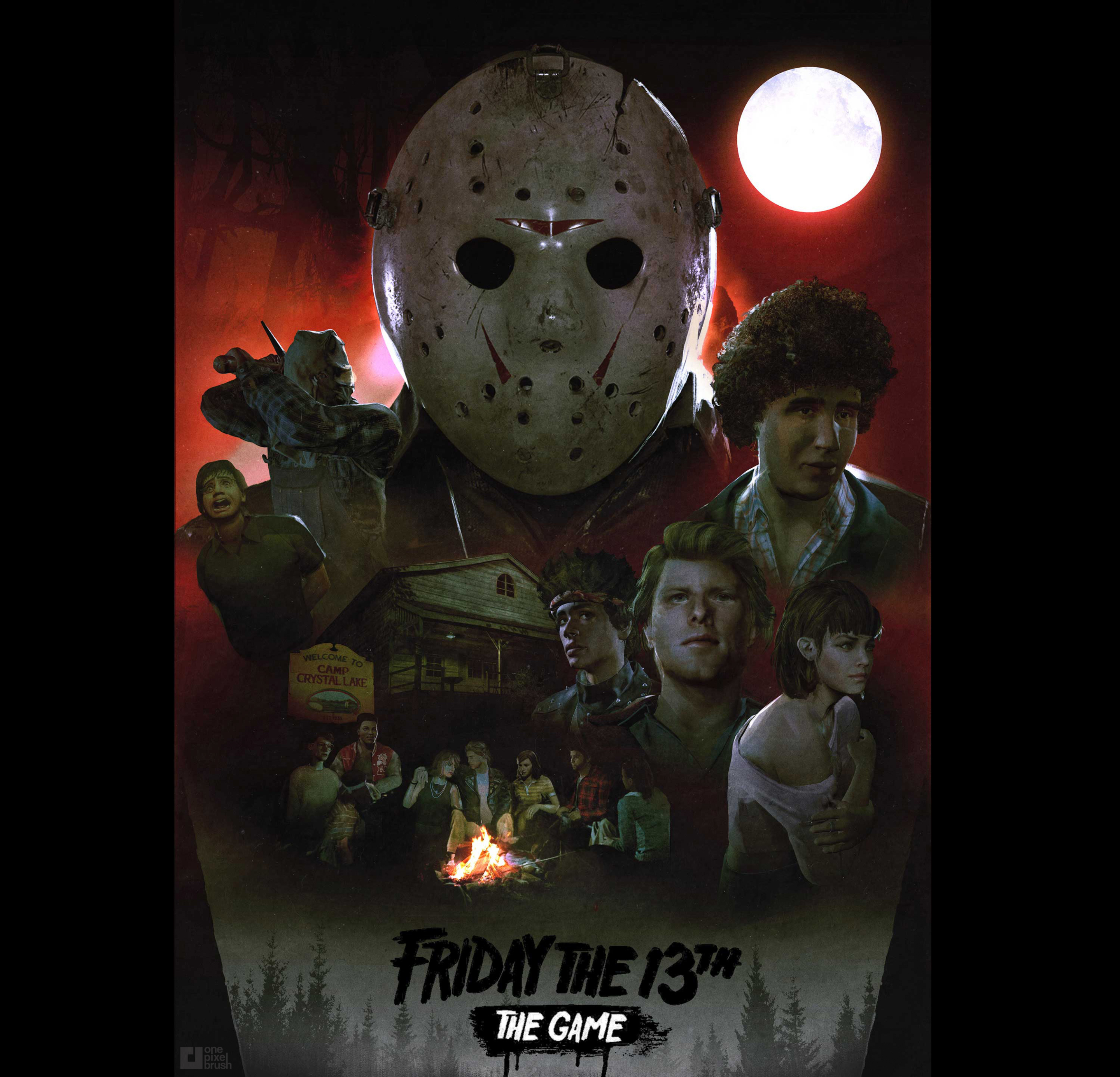 friday the 13 video game concept art character design keyart